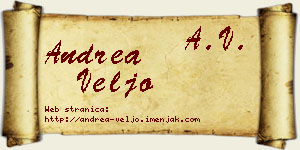 Andrea Veljo vizit kartica